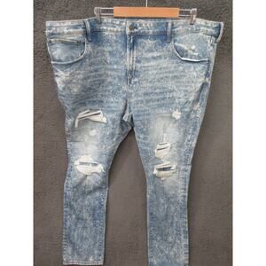 AMERICAN EAGLE NEXT LEVEL AIRFLEX Men's 48x34 Distressed over Patches Jeans